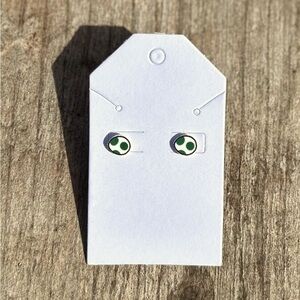 Handmade Acrylic Stud Earrings Yoshi Egg